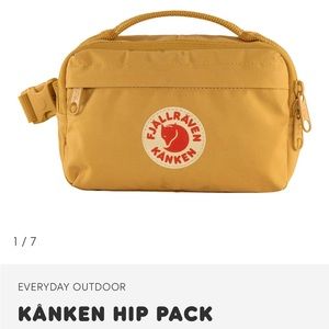 Yellow Fjalllraven Kanken belt bag